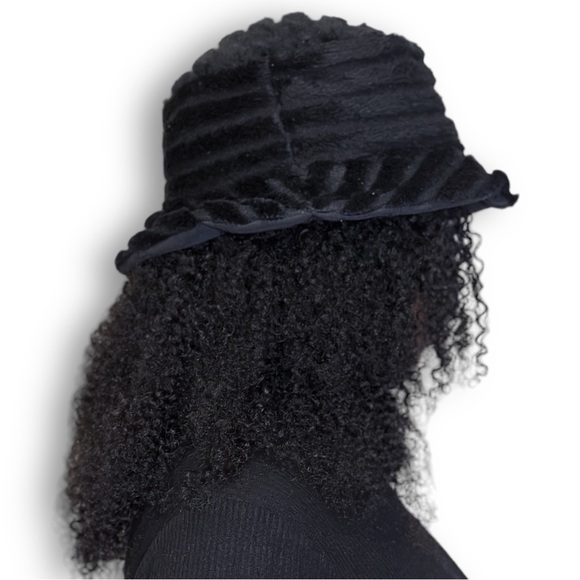 Handmade Black Velvet Reversible Bucket Hat - Picture 1 of 10